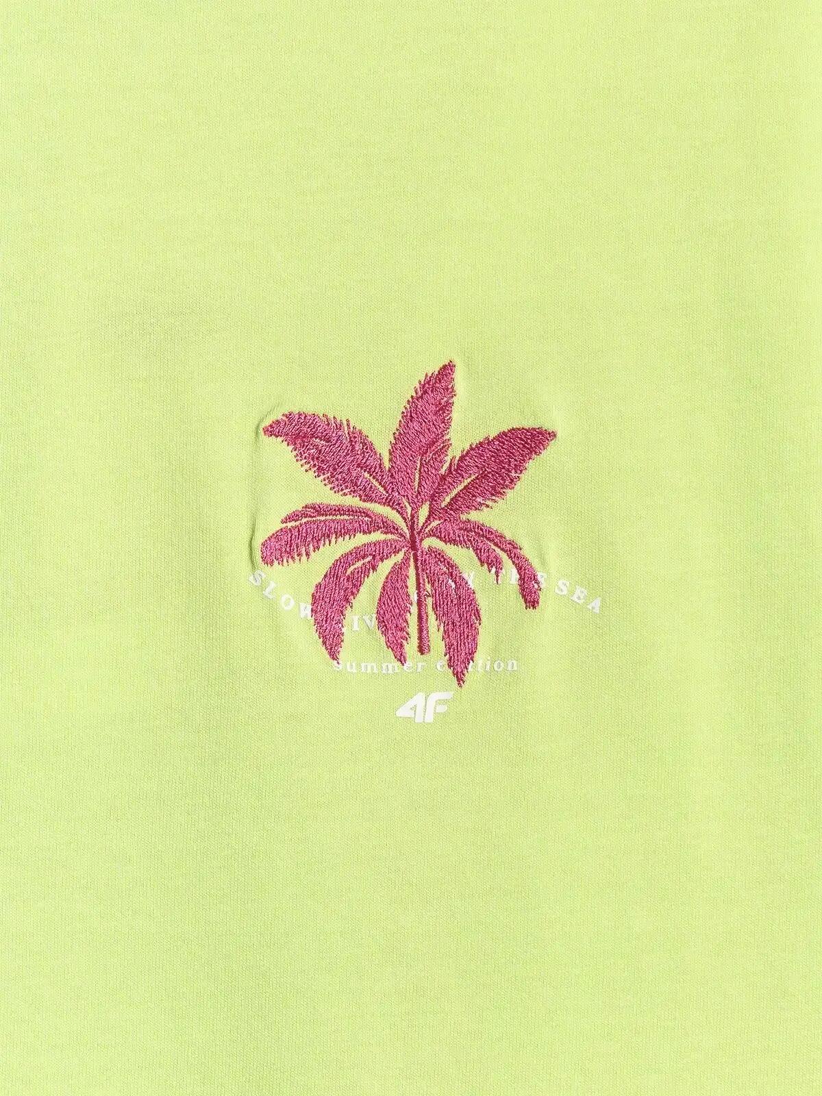 KOSZULKA DAMSKA 4F T-SHIRT SPORTOWY Z NADRUKIEM 1 BAWEŁNA  F2719 SS26 3/6