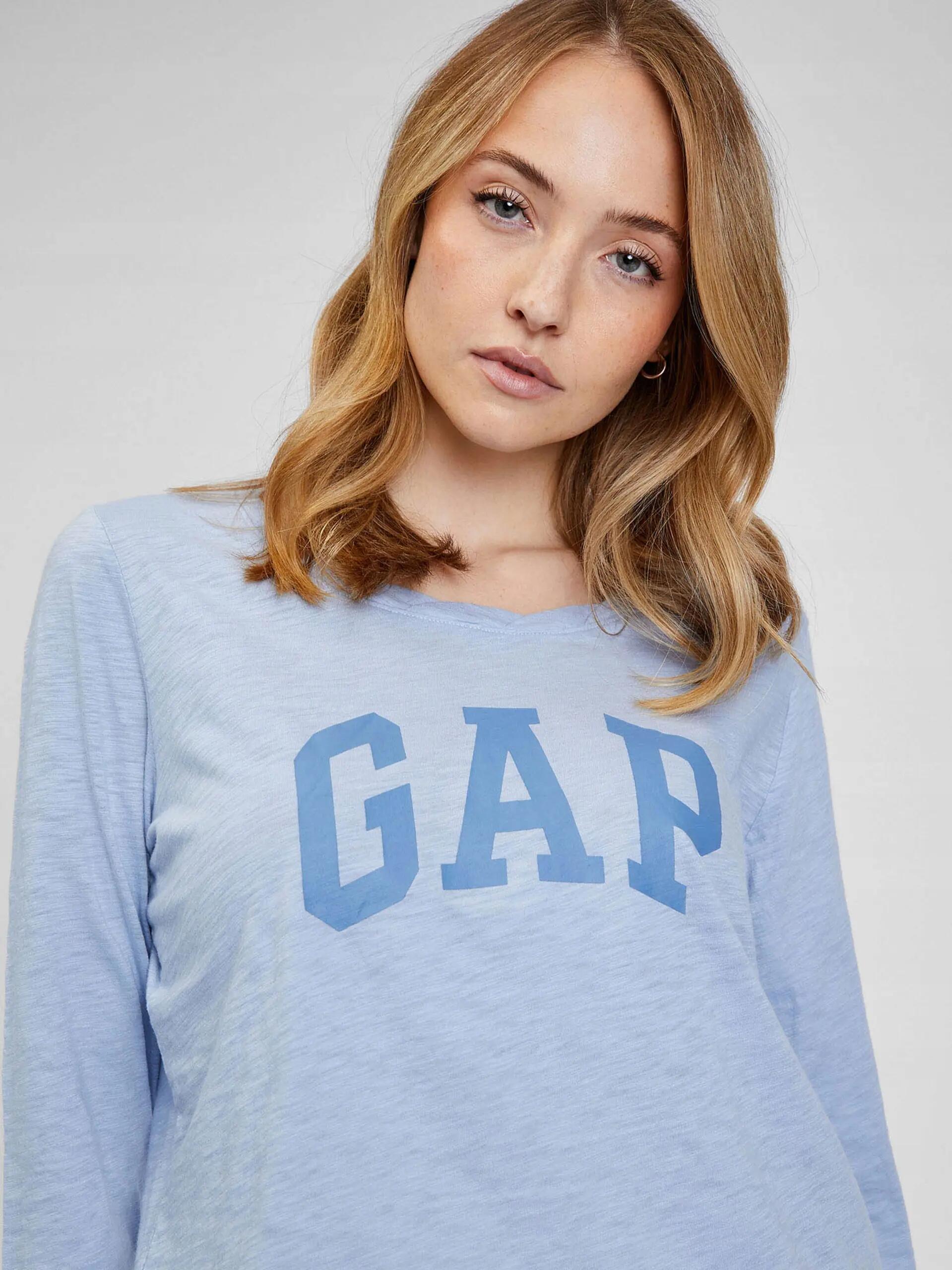 T-SHIRT DAMSKI KOSZULKA Z DŁUGIM RĘKAWEM GAP LONGSLEEVE BAWEŁNA 1 4/7