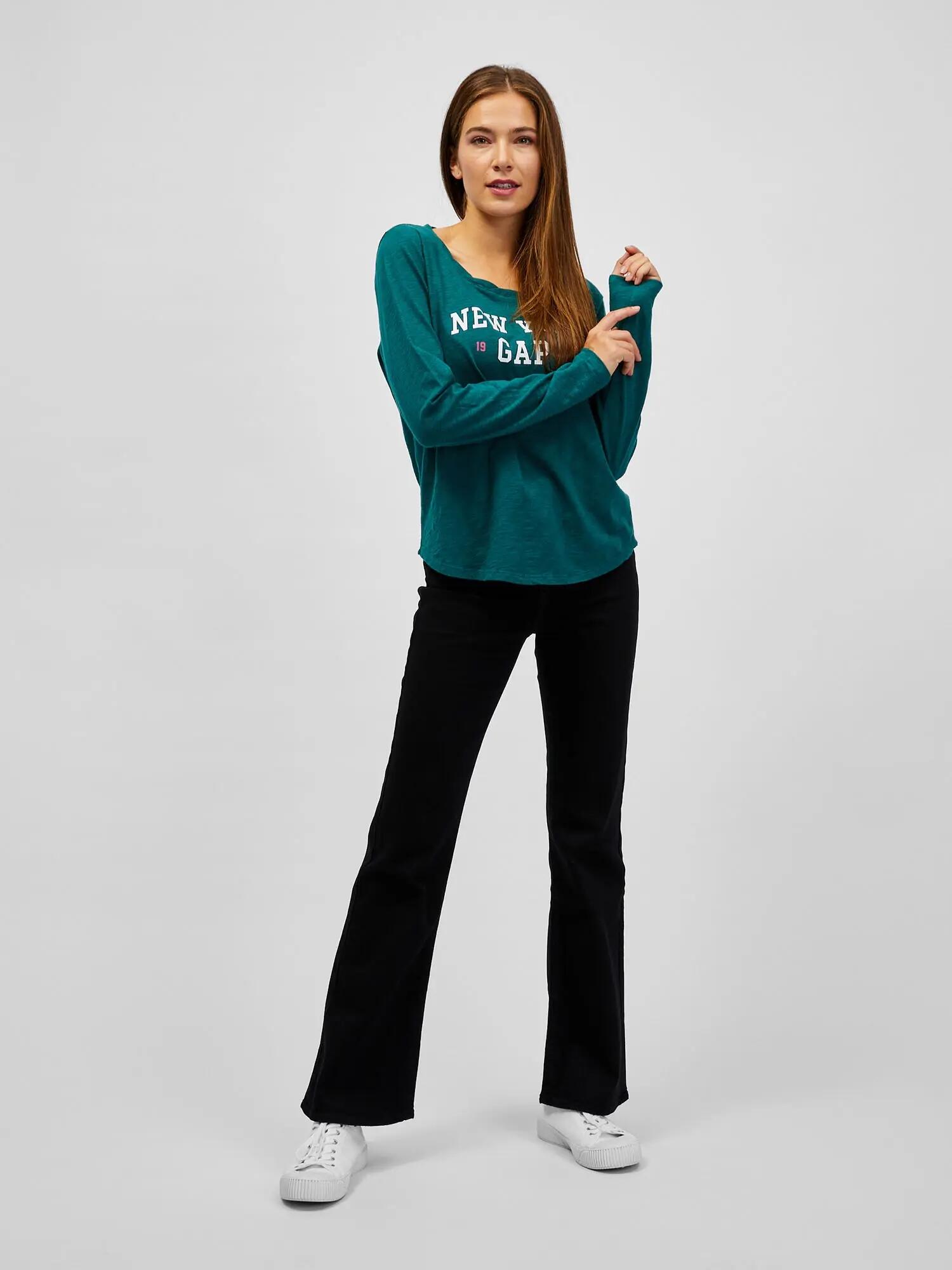 T-SHIRT DAMSKI KOSZULKA Z DŁUGIM RĘKAWEM GAP LONGSLEEVE BAWEŁNA 1 4/7