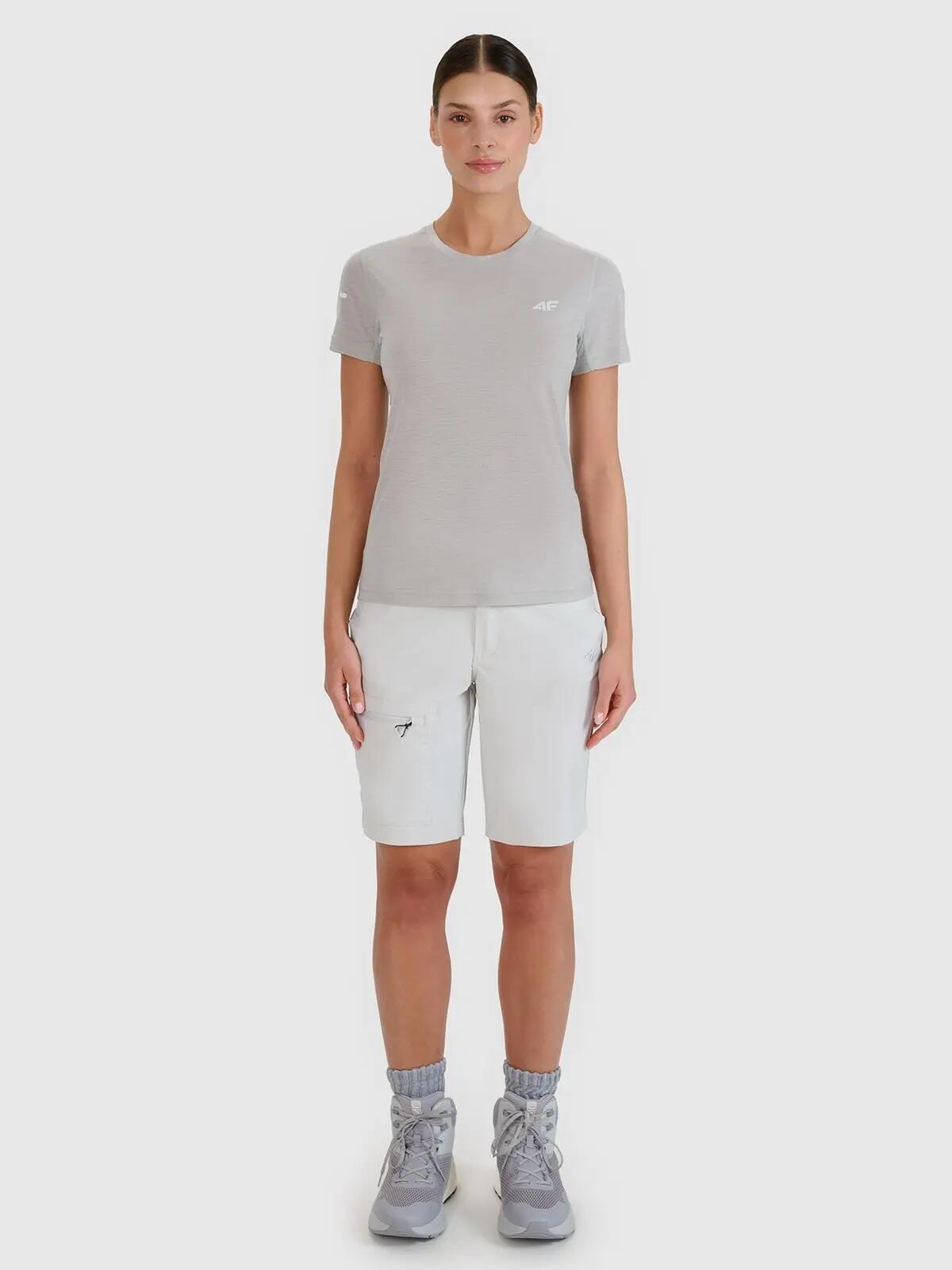 T-SHIRT DAMSKI 4F KOSZULKA TRENINGOWA Z WEŁNĄ MERINO  F1269 6/12