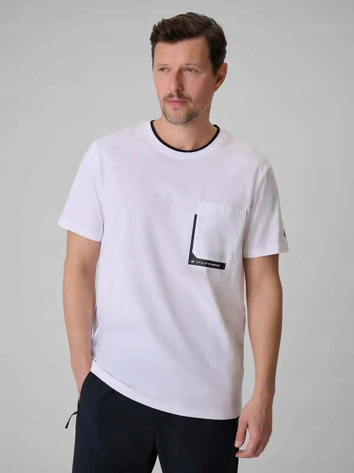 KOSZULKA MĘSKA 4F T-SHIRT BAWEŁNIANY SPORTOWY NA CO DZIEŃ  M2663 SS26 2/9
