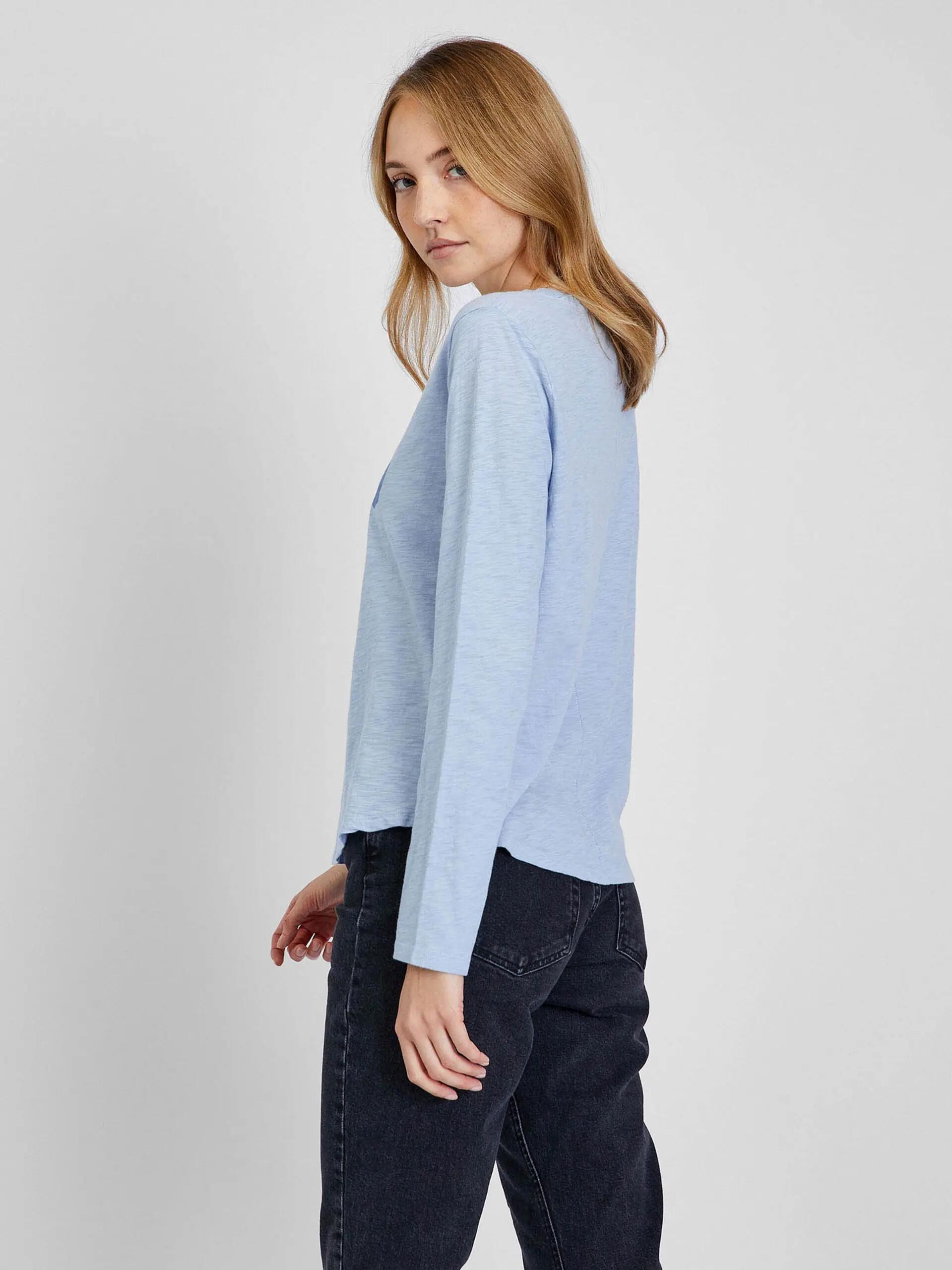 T-SHIRT DAMSKI KOSZULKA Z DŁUGIM RĘKAWEM GAP LONGSLEEVE BAWEŁNA 1 2/7