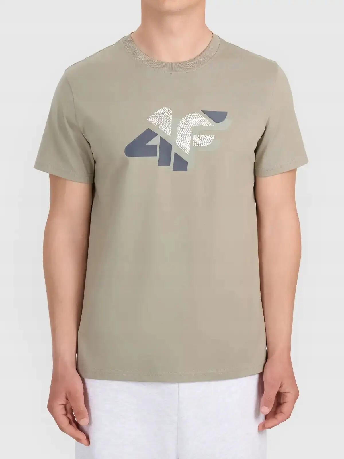 T-SHIRT MĘSKI 4F KOSZULKA BAWEŁNIANA Z NADRUKIEM  M2667 SS26 3/6