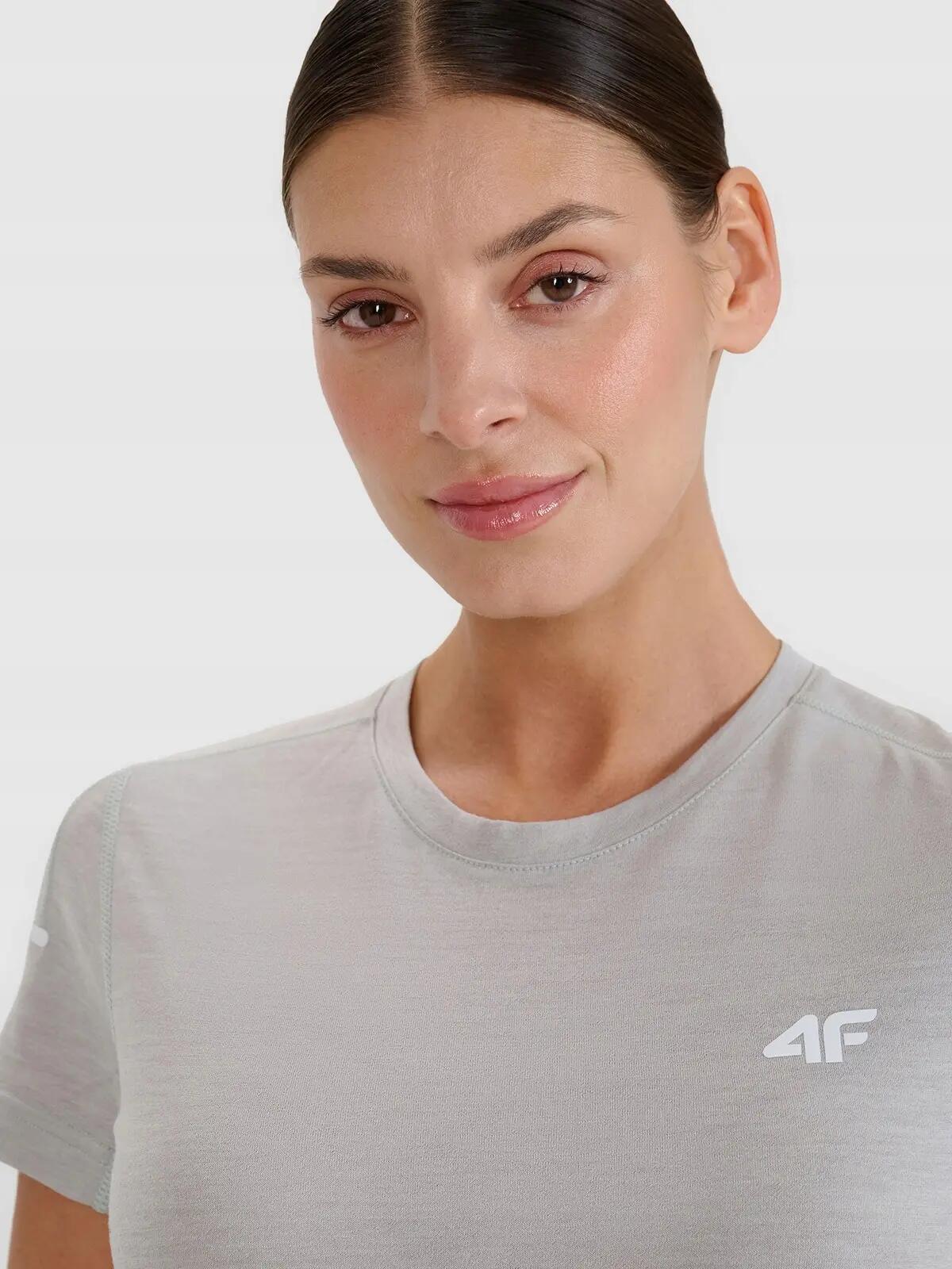 T-SHIRT DAMSKI 4F KOSZULKA TRENINGOWA Z WEŁNĄ MERINO  F1269 4/12