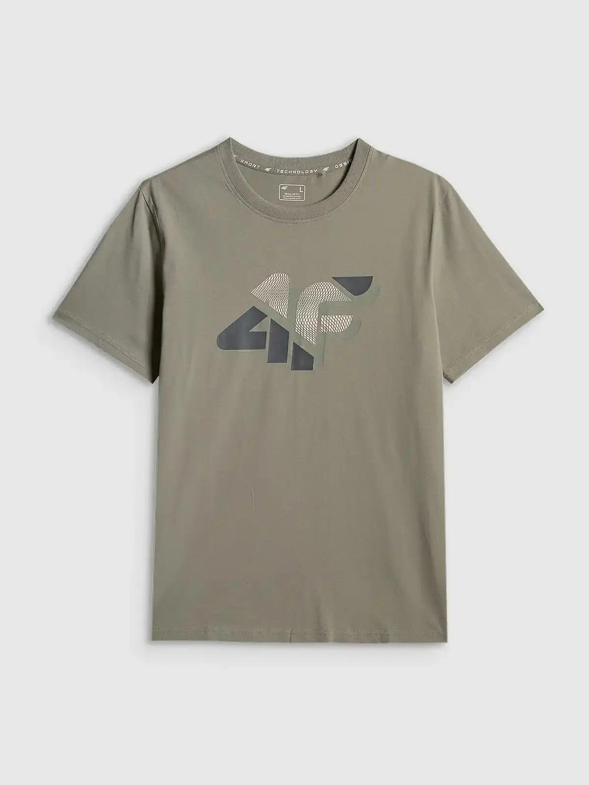 T-SHIRT MĘSKI 4F KOSZULKA BAWEŁNIANA Z NADRUKIEM  M2667 SS26 2/6