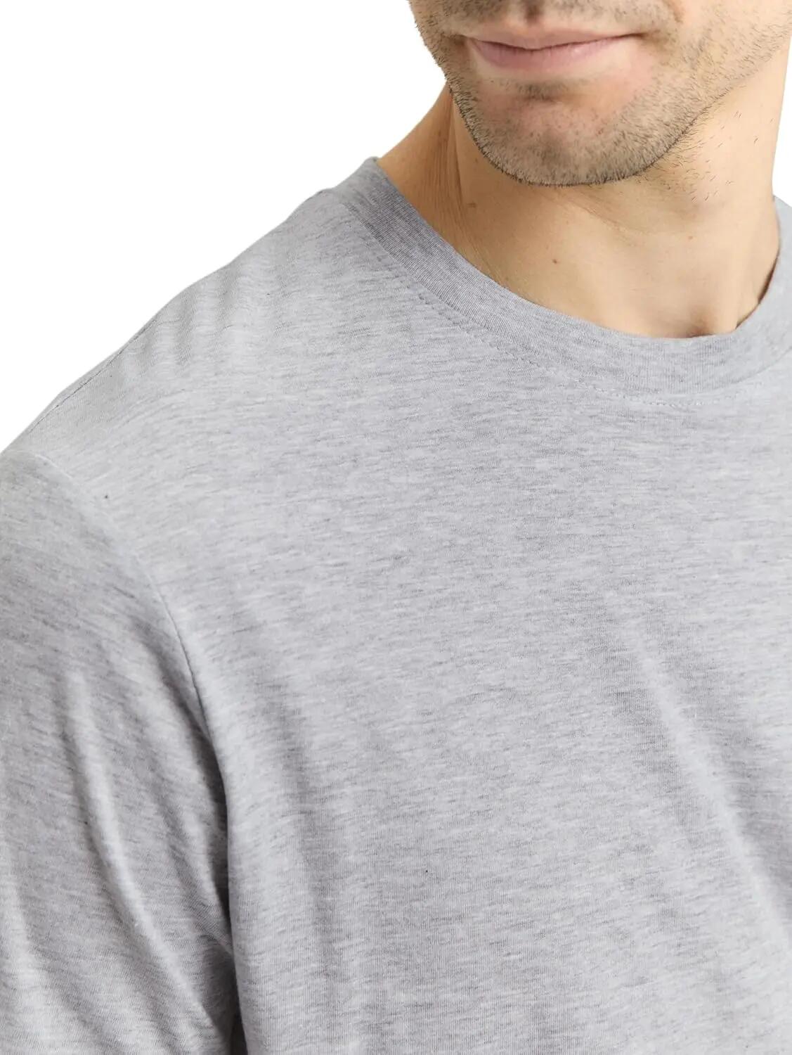 KOSZULKA T-SHIRT MĘSKI DWUPAK TOM TAILOR KOMPLET ZESTAW 2-PAK SZARY 4/7