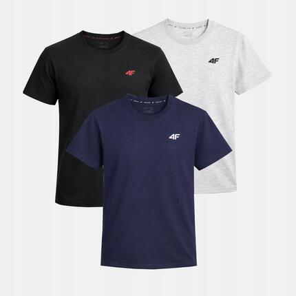 ZESTAW KOSZULEK MĘSKICH 4F KOMPLET 3 SZTUKI T-SHIRT L TTSHM3341