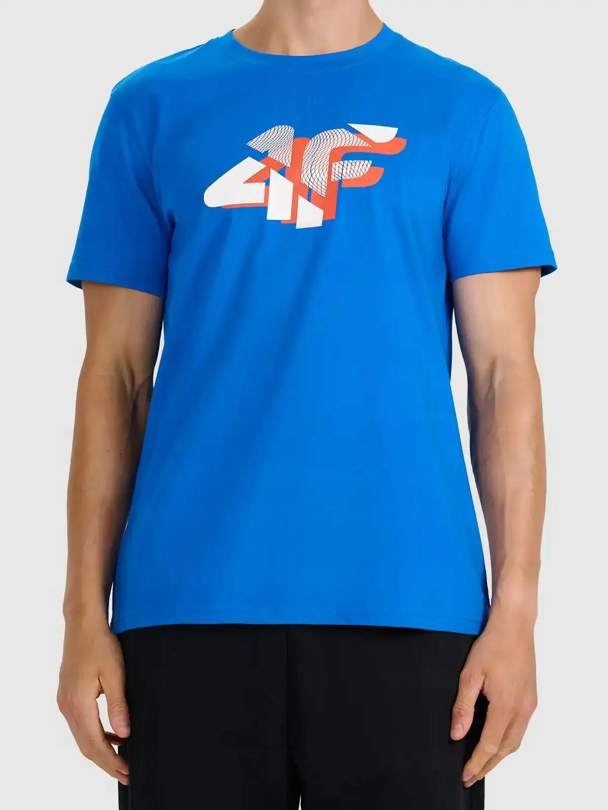 T-SHIRT MĘSKI 4F KOSZULKA BAWEŁNIANA Z NADRUKIEM  M2667 SS26 3/6