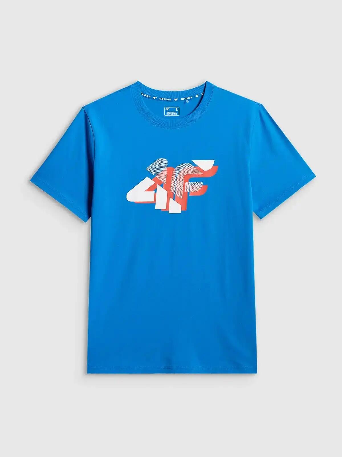 T-SHIRT MĘSKI 4F KOSZULKA BAWEŁNIANA Z NADRUKIEM  M2667 SS26 2/6