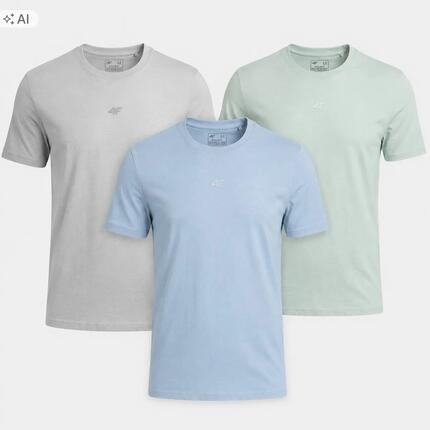 T-SHIRT MĘSKI 4F KOMPLET KOSZULEK KOLEKCJA LIMITOWANA 3 SZT M3947 SS26