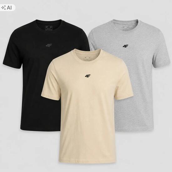 T-SHIRT MĘSKI 4F KOLEKCJA LIMITOWANA 3 SZT KOMPLET KOSZULEK M3947 SS26