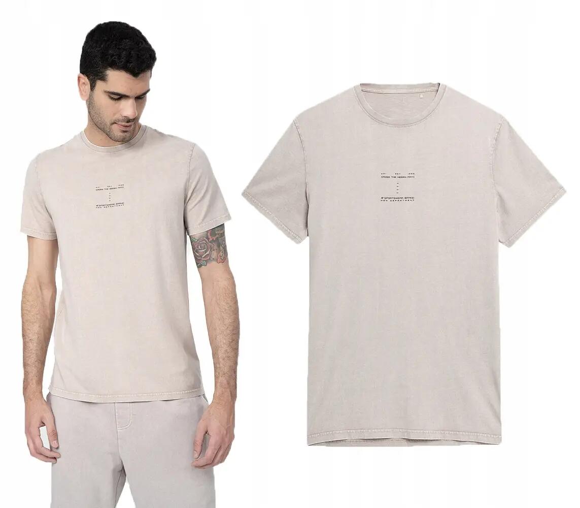 T-SHIRT MĘSKI 4F KOSZULKA SPORTOWA BAWEŁNIANA TTSHM296 2/7