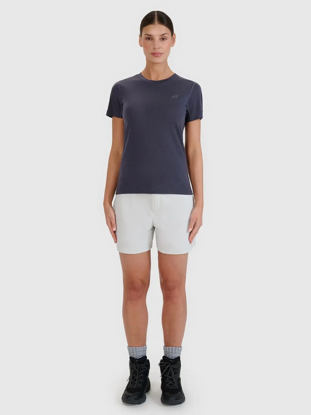 T-SHIRT DAMSKI 4F KOSZULKA TRENINGOWA Z WEŁNĄ MERINO  F1269 6/10