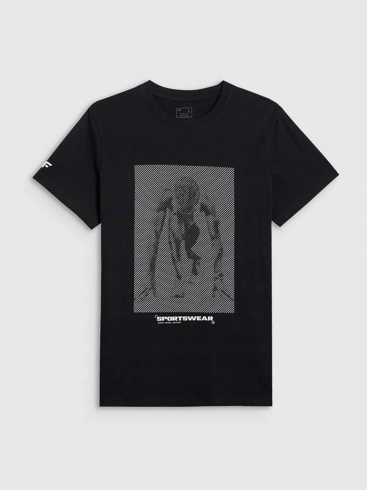 T-SHIRT MĘSKI 4F BAWEŁNIANY KOSZULKA SPORTOWA TTSHM3129 7/10