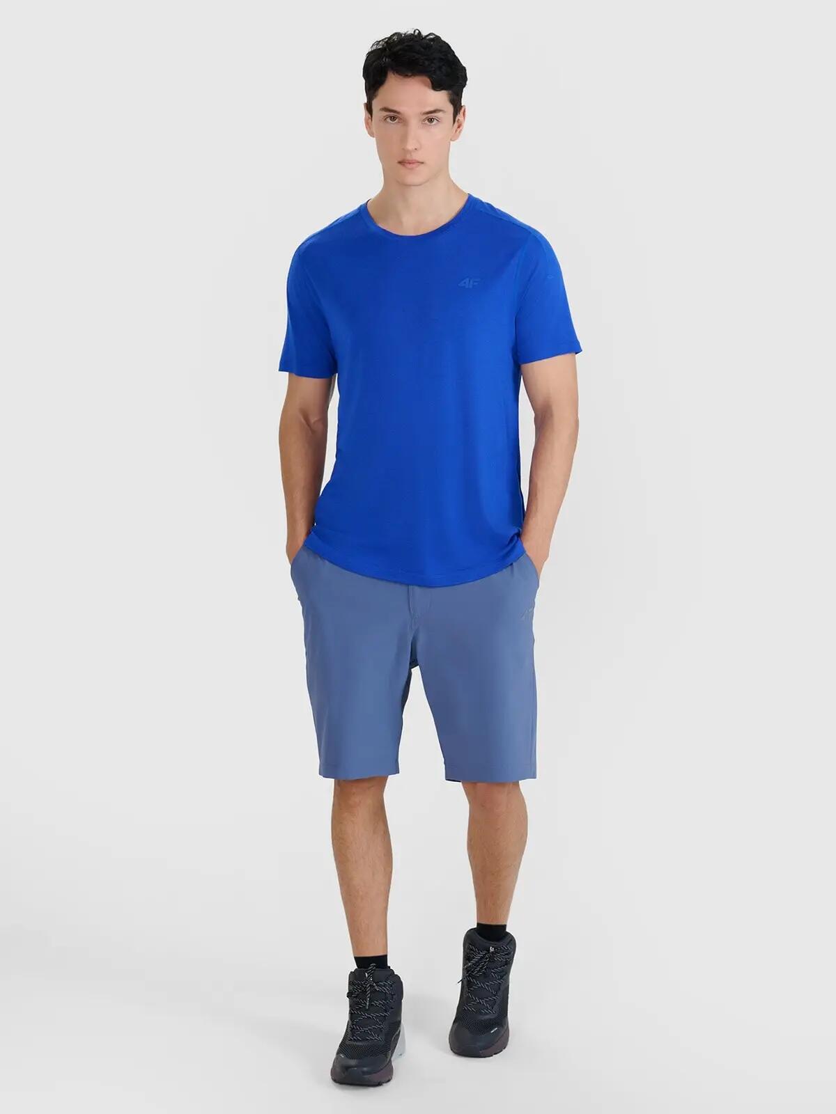 T-SHIRT MĘSKI 4F KOSZULKA TRENINGOWA Z WEŁNĄ MERINO  TFTSM1268 3/9