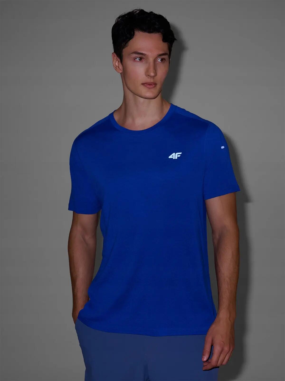 T-SHIRT MĘSKI 4F KOSZULKA TRENINGOWA Z WEŁNĄ MERINO  TFTSM1268 2/9