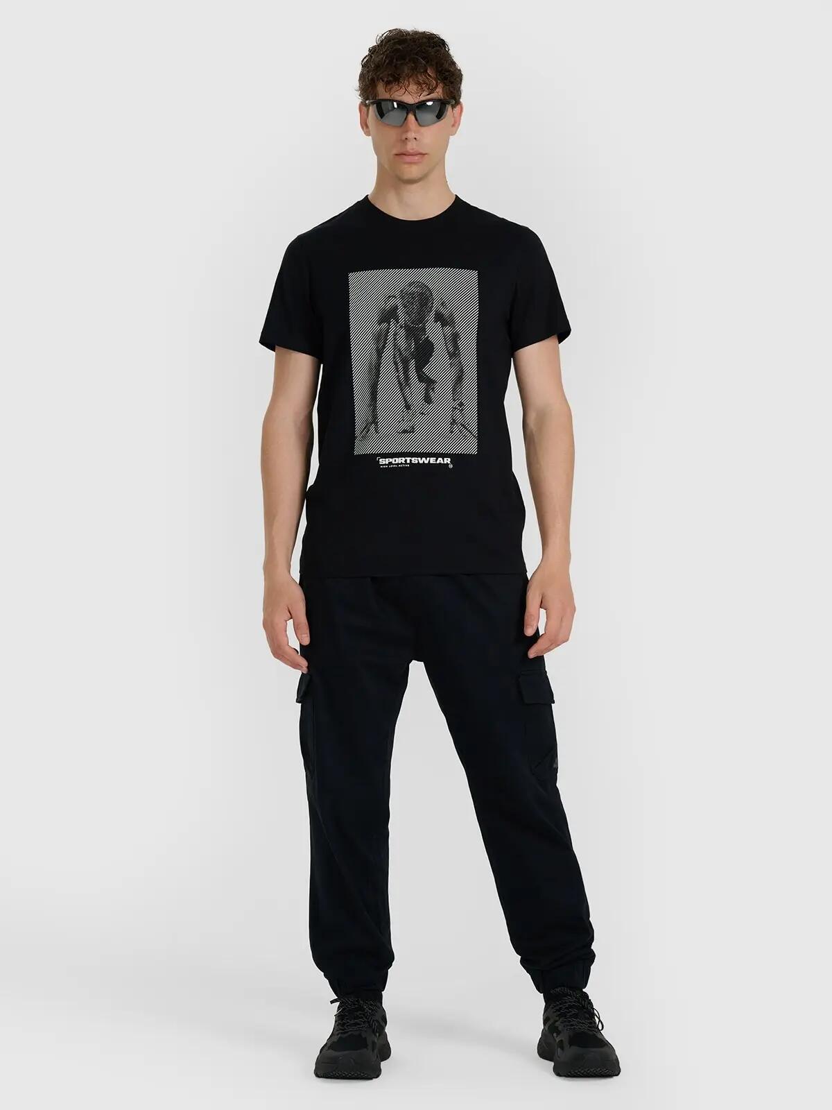 T-SHIRT MĘSKI 4F BAWEŁNIANY KOSZULKA SPORTOWA TTSHM3129 5/10