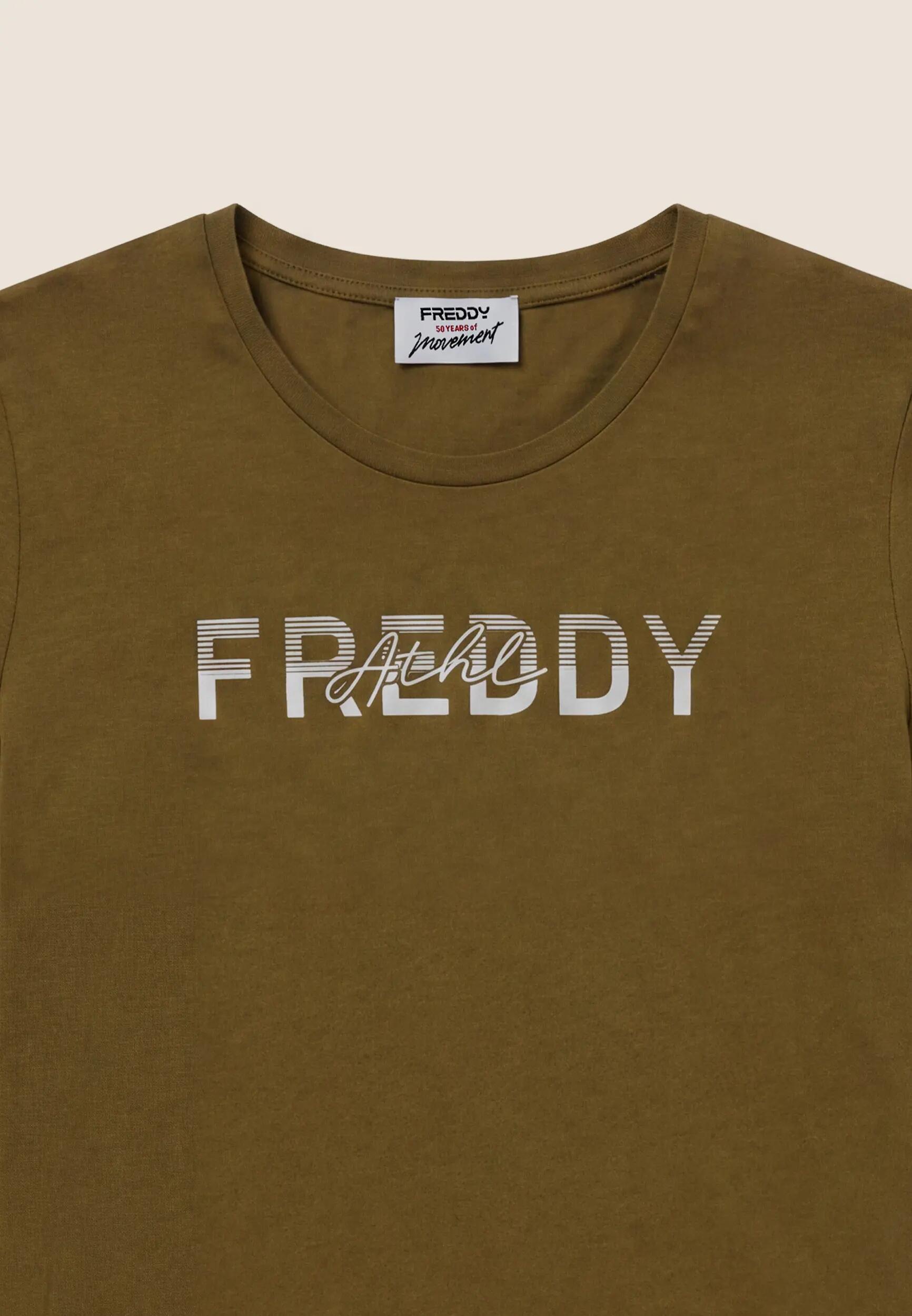T-shirt femmes en coton à col rond avec graphisme à micro-rayures 6/6