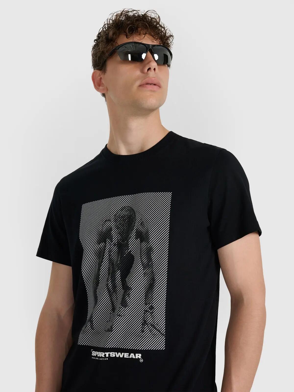 T-SHIRT MĘSKI 4F BAWEŁNIANY KOSZULKA SPORTOWA TTSHM3129 4/10