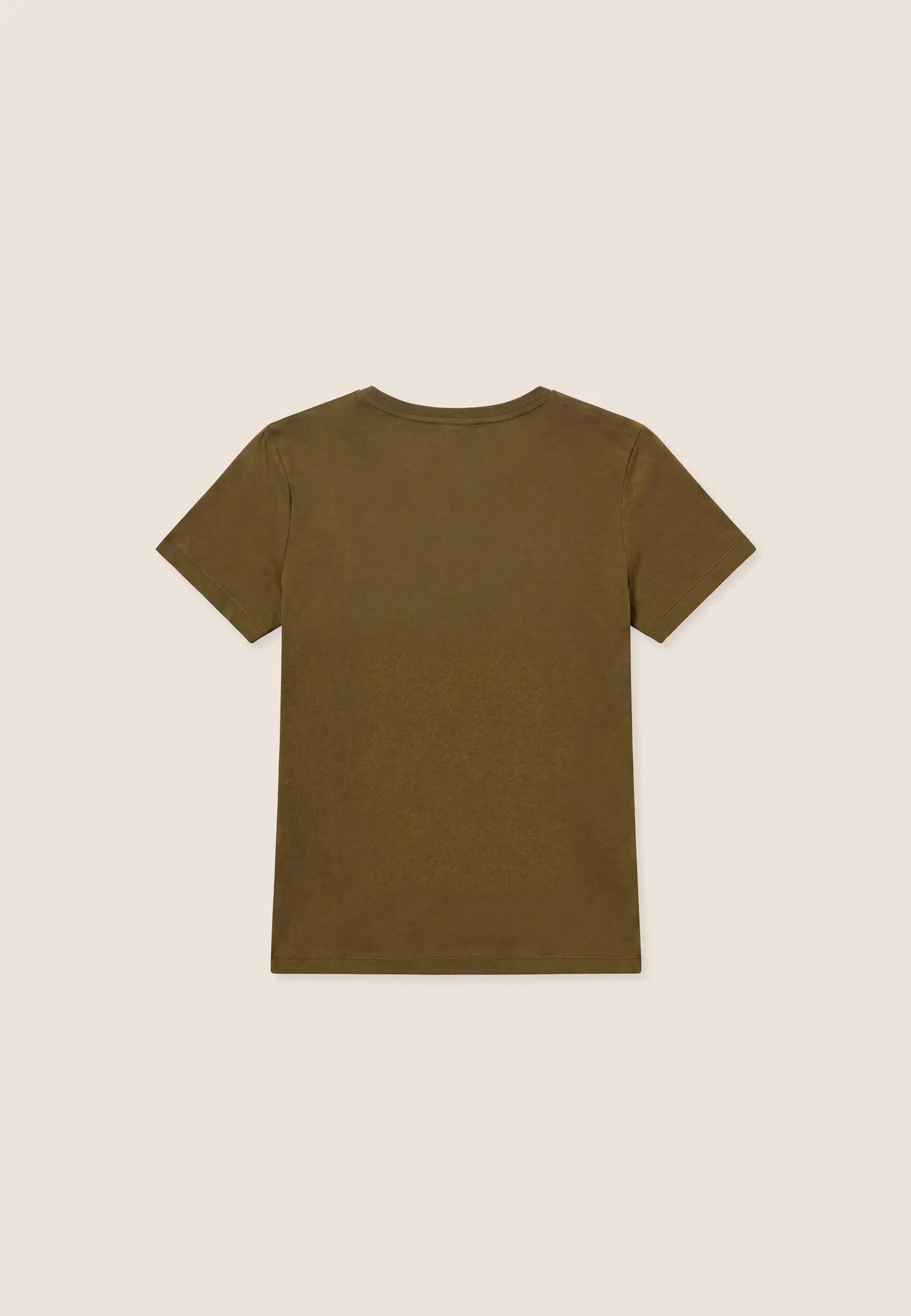 T-shirt femmes en coton à col rond avec graphisme à micro-rayures 5/6