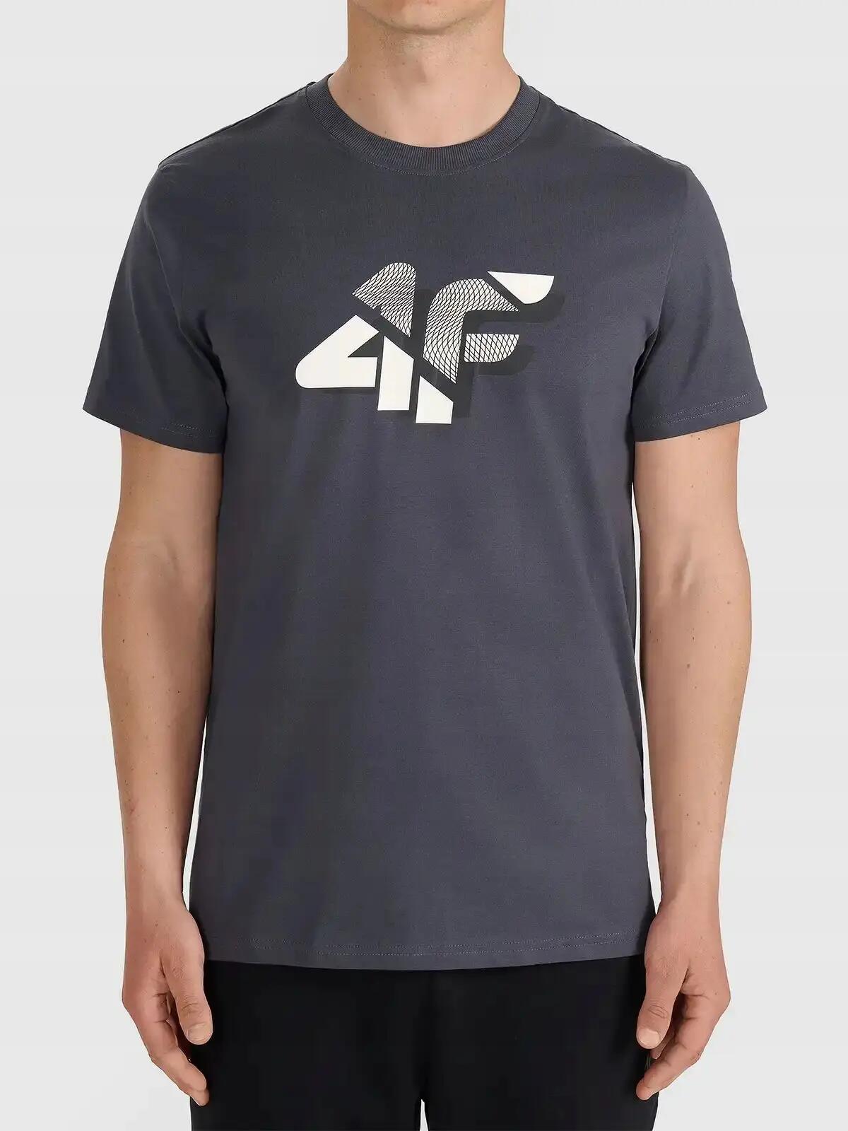 T-SHIRT MĘSKI 4F KOSZULKA BAWEŁNIANA Z NADRUKIEM  M2667 SS26 2/6
