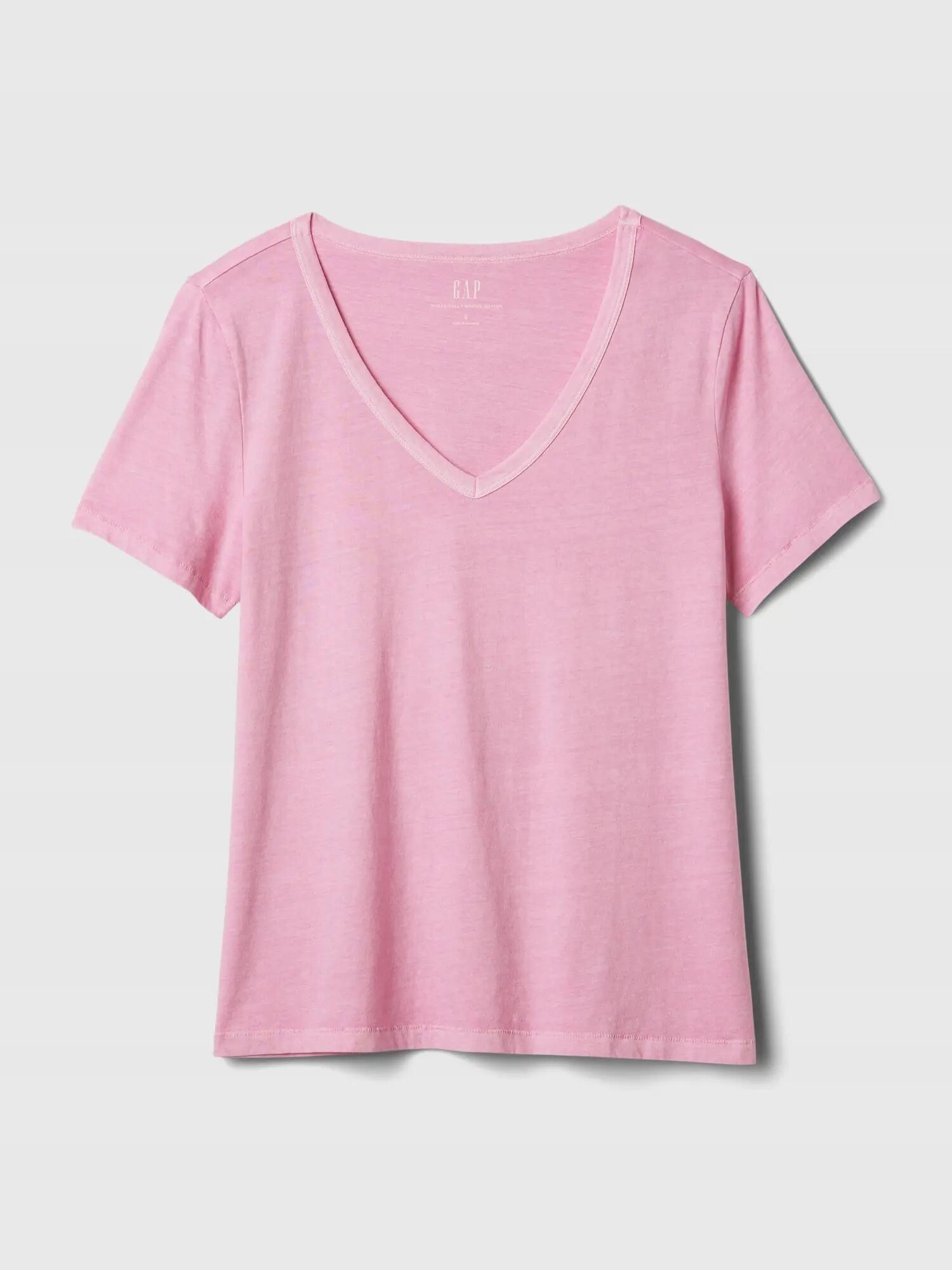 T-SHIRT DAMSKI KOSZULKA 1 BAWEŁNA GAP VINTAGE RÓŻOWY 4/6