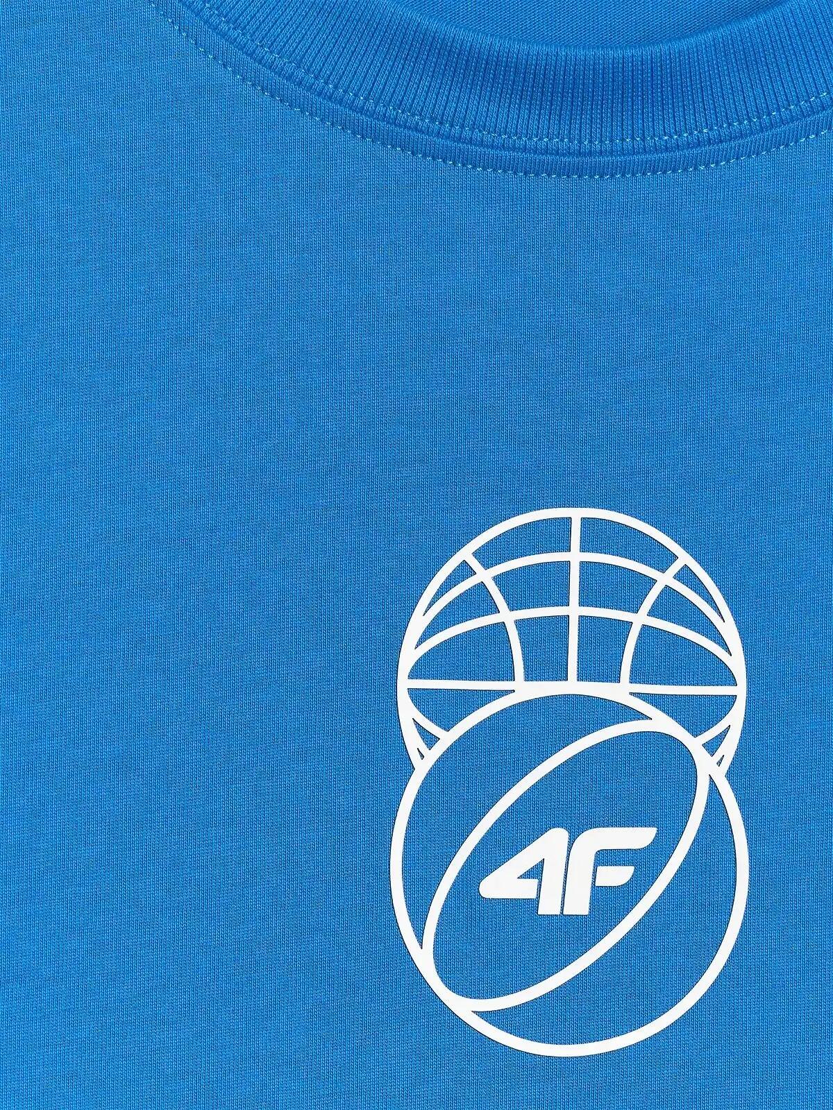 T-SHIRT MĘSKI 4F KOSZULKA SPORTOWA Z NADRUKIEM 1 BAWEŁNA  M3328 SS26 5/6