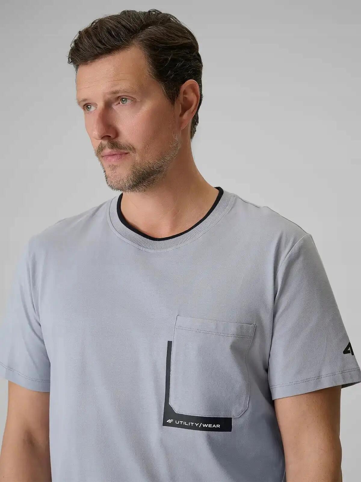 T-SHIRT MĘSKI 4F KOSZULKA BAWEŁNIANA SPORTOWA NA CO DZIEŃ  M2663 SS26 6/12