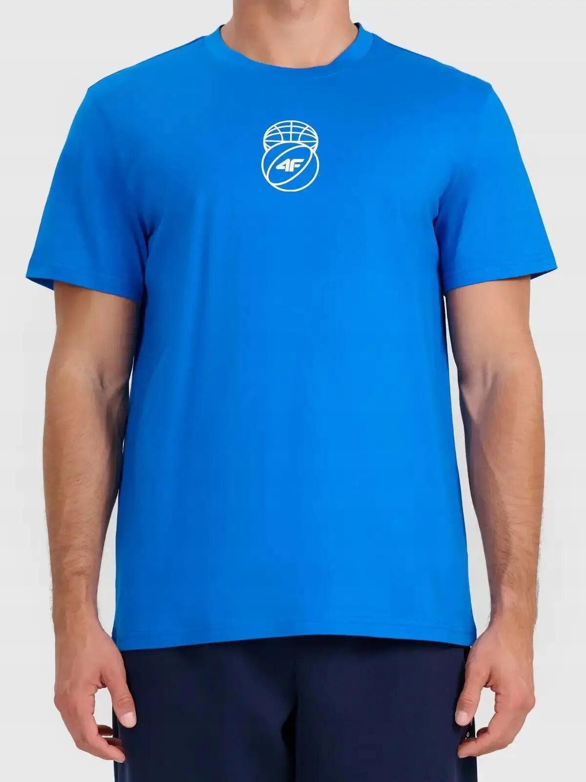 T-SHIRT MĘSKI 4F KOSZULKA SPORTOWA Z NADRUKIEM 1 BAWEŁNA  M3328 SS26 3/6