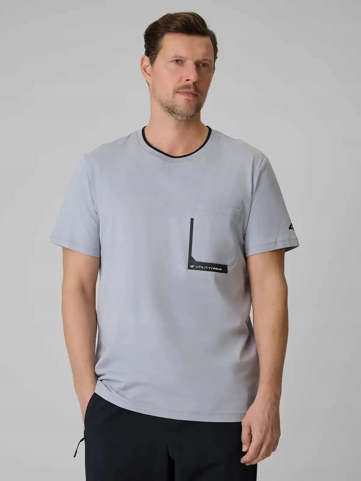T-SHIRT MĘSKI 4F KOSZULKA BAWEŁNIANA SPORTOWA NA CO DZIEŃ  M2663 SS26 2/12