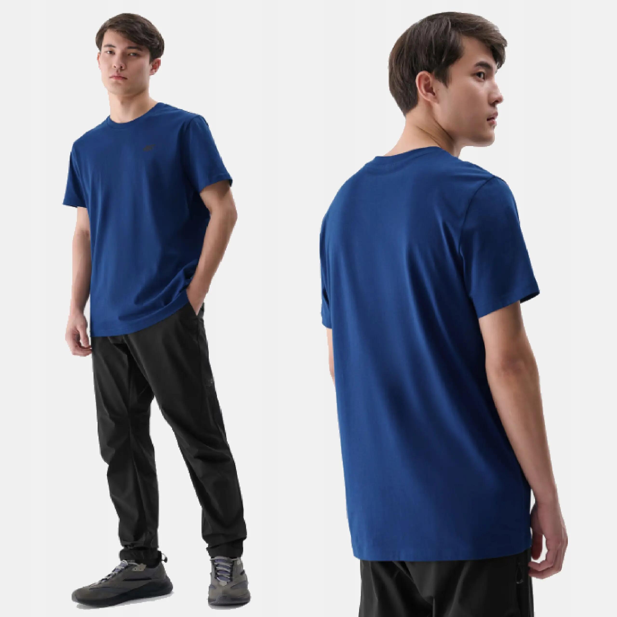 T-SHIRT MĘSKI 4F KOSZULKA BAWEŁNIANA SPORTOWA  TTSHM2256 6/7