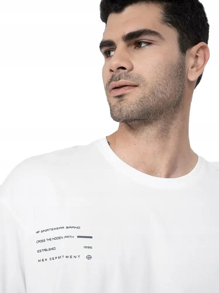 T-SHIRT MĘSKI 4F KOSZULKA SPORTOWA BAWEŁNIANA TTSHM298 6/8