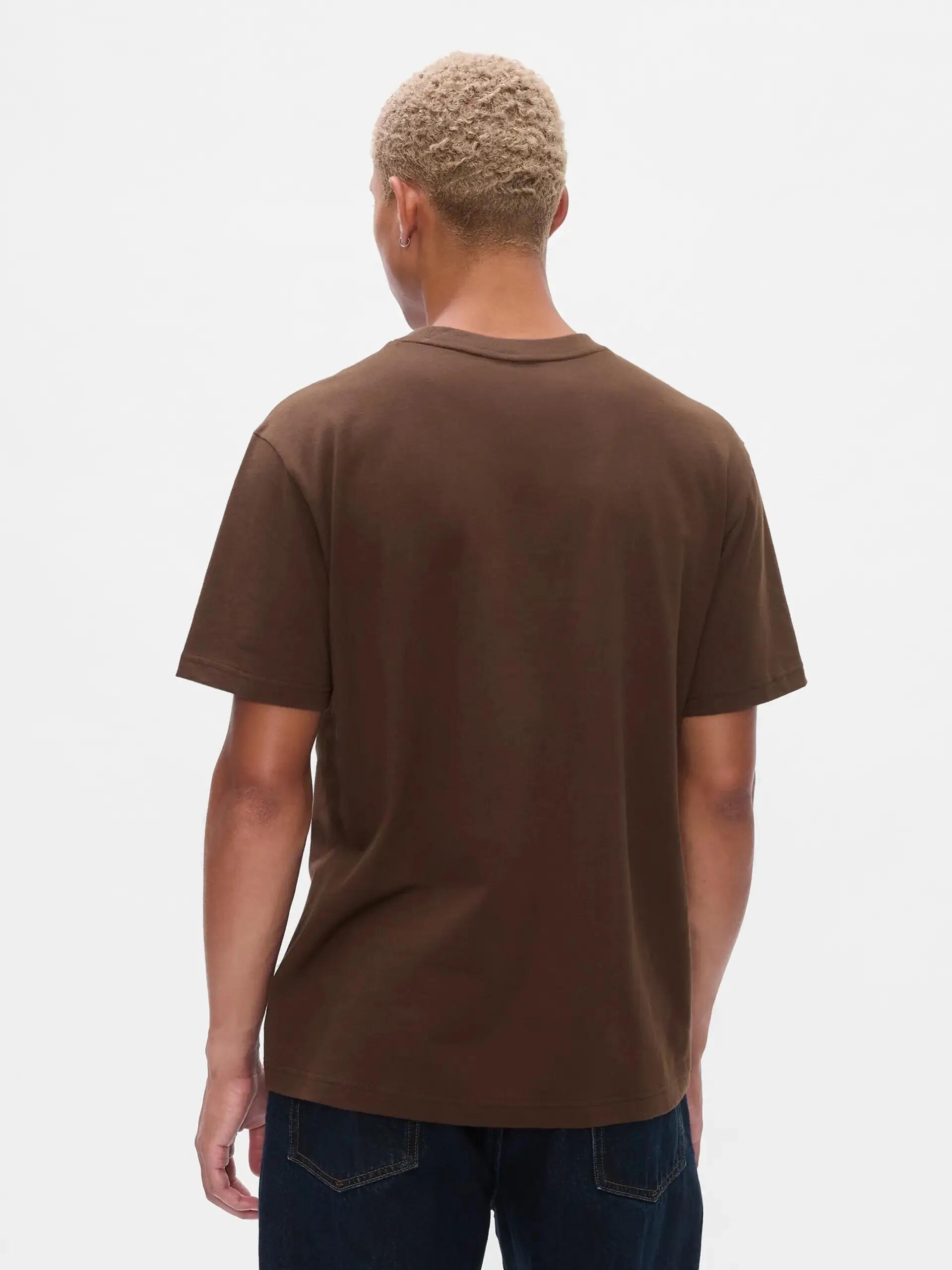 T-SHIRT MĘSKI KOSZULKA 1 BAWEŁNA GAP ATHLETIC BRĄZOWY 2/11