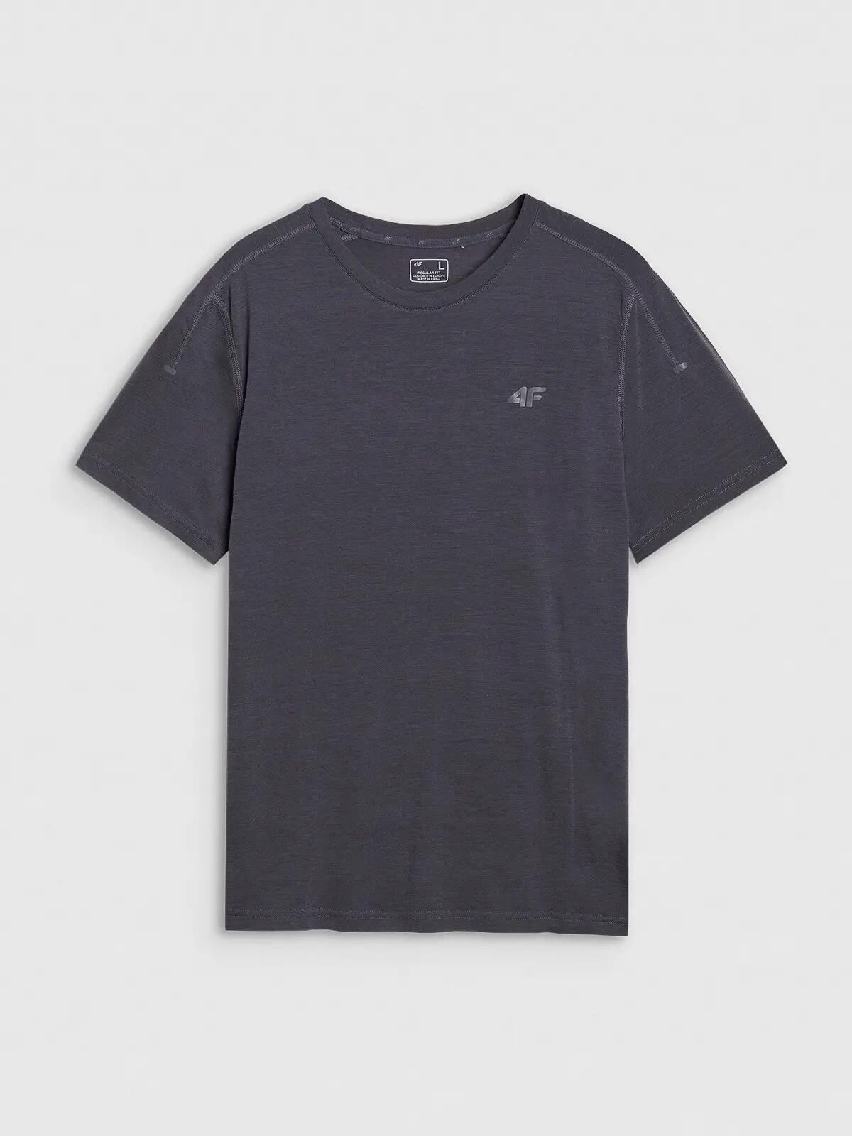 T-SHIRT MĘSKI 4F KOSZULKA TRENINGOWA Z WEŁNĄ MERINO  TFTSM1268 6/12