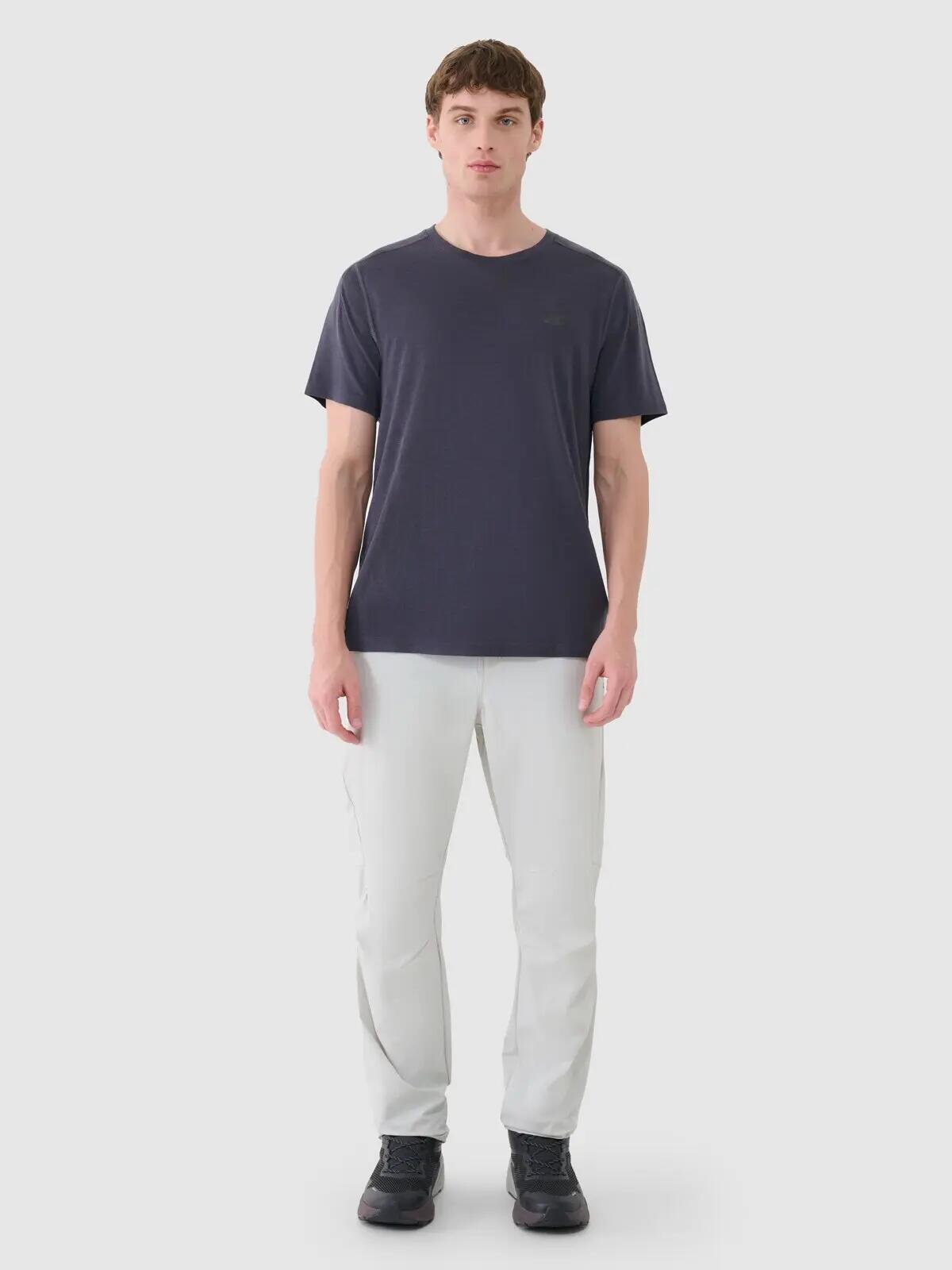 T-SHIRT MĘSKI 4F KOSZULKA TRENINGOWA Z WEŁNĄ MERINO  TFTSM1268 5/12