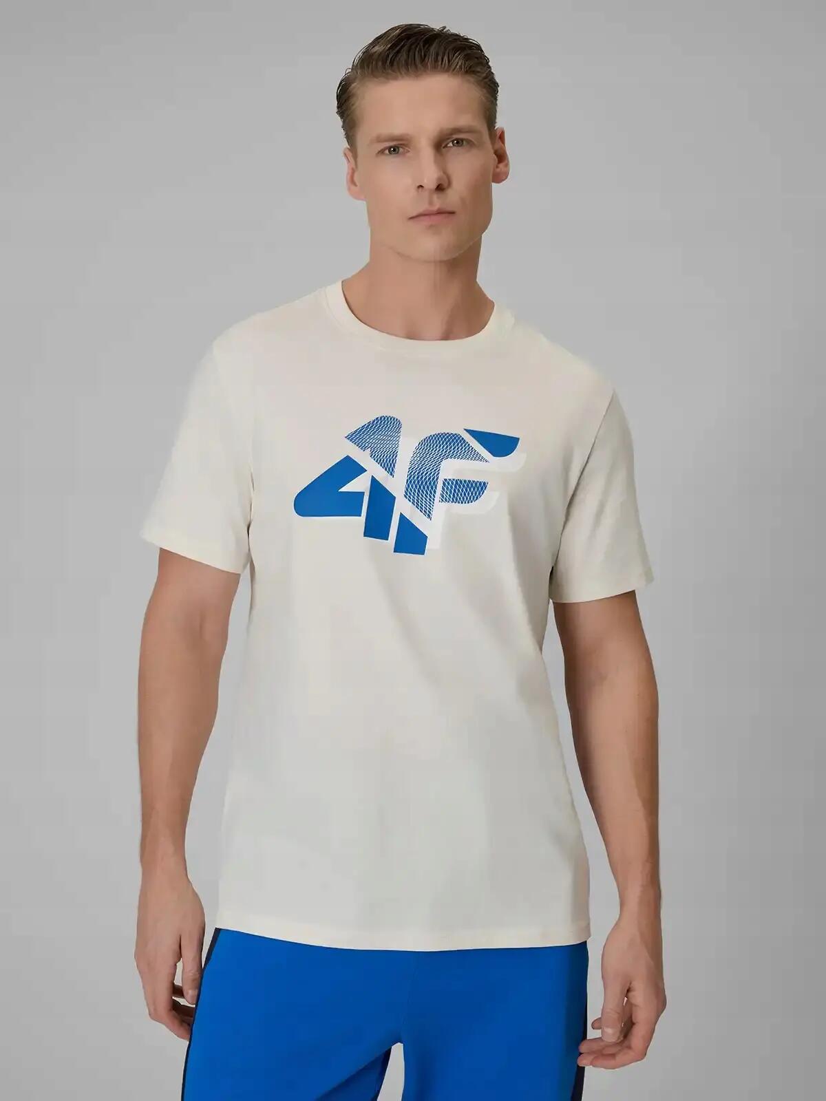 T-SHIRT MĘSKI 4F KOSZULKA BAWEŁNIANA Z NADRUKIEM  M2667 SS26 3/7