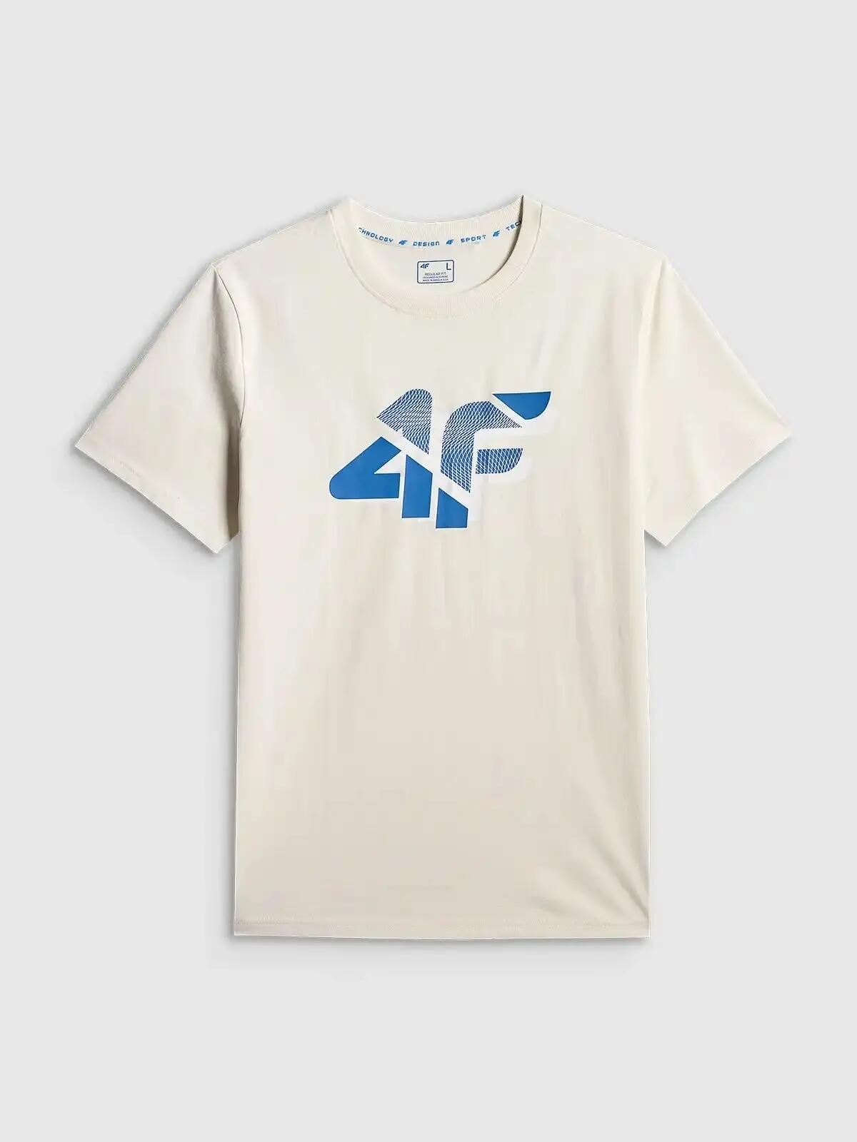 T-SHIRT MĘSKI 4F KOSZULKA BAWEŁNIANA Z NADRUKIEM  M2667 SS26 2/7