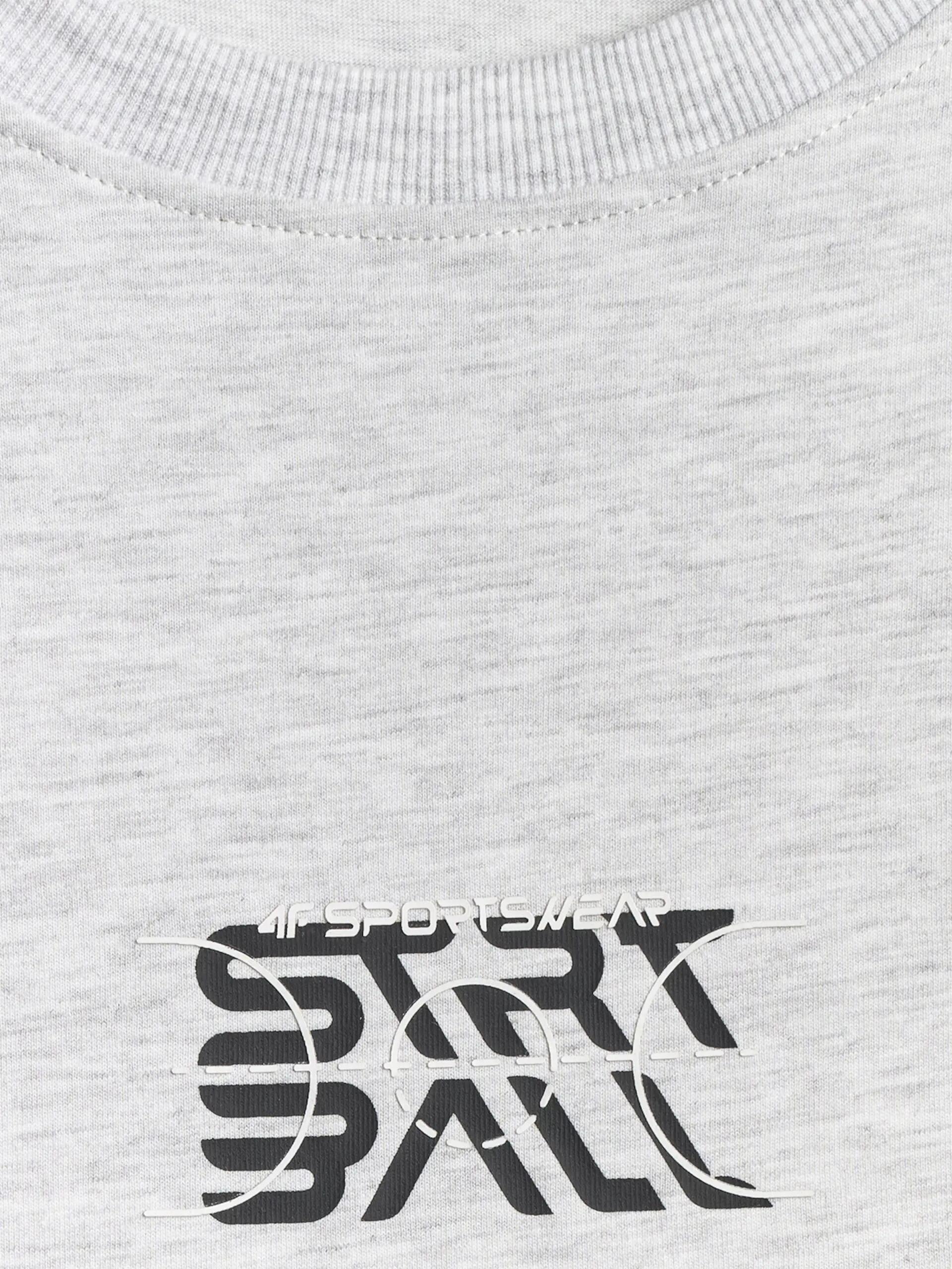 T-SHIRT MĘSKI 4F KOSZULKA SPORTOWA Z NADRUKIEM BAWEŁNIANA L M3334 SS26 7/8