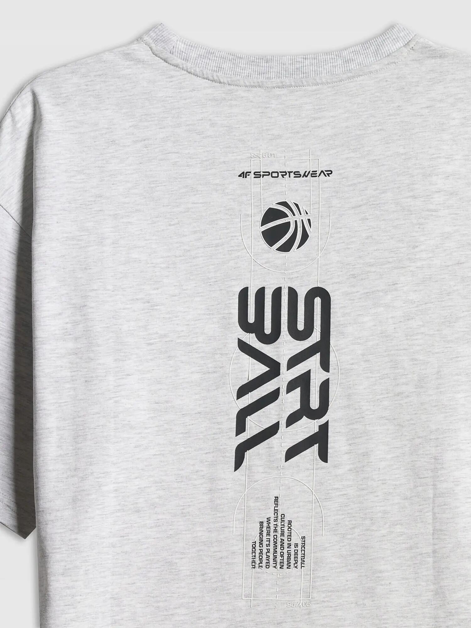 T-SHIRT MĘSKI 4F KOSZULKA SPORTOWA Z NADRUKIEM BAWEŁNIANA L M3334 SS26 2/8