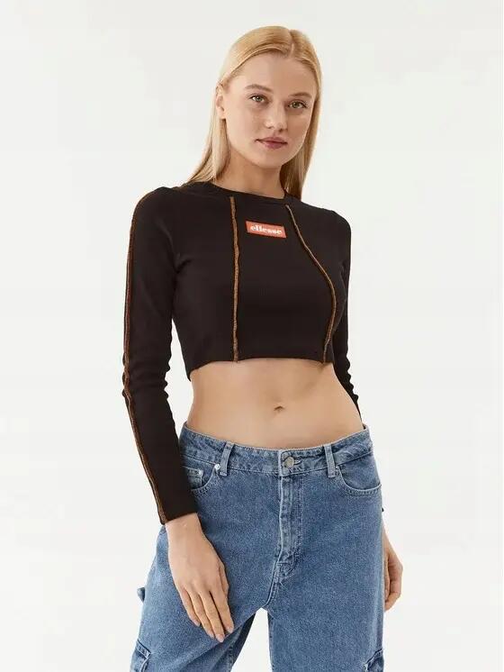 KOSZULKA DAMSKA Z DŁUGIM RĘKAWEM BLUZKA CROP TOP LONG ELLESSE 2/6