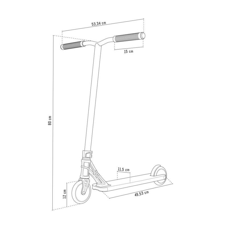 MGP MGX Pro Stuntstep in Rood en Zwart