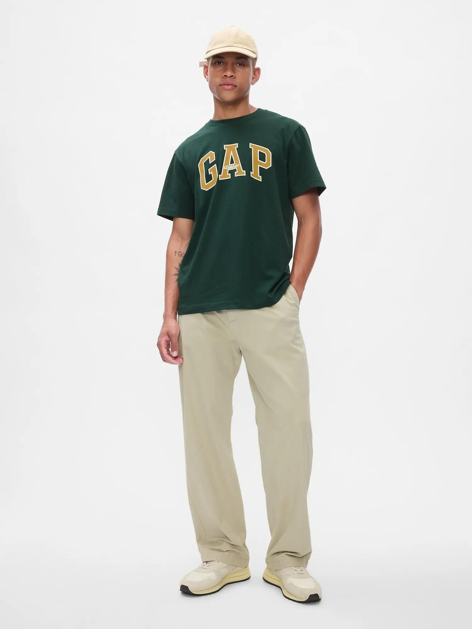 T-SHIRT MĘSKI KOSZULKA 1 BAWEŁNA GAP ATHLETIC ZIELONY 4/7