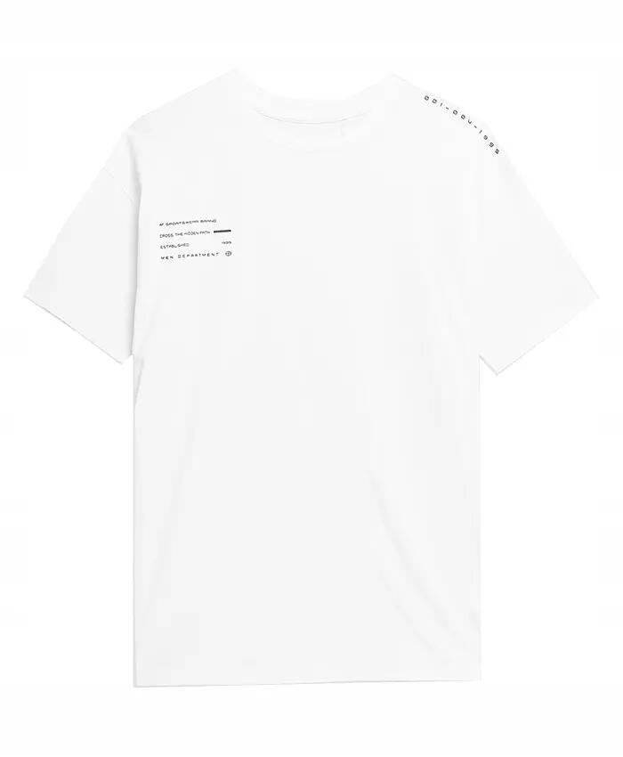 T-SHIRT MĘSKI 4F KOSZULKA SPORTOWA BAWEŁNIANA TTSHM298 3/8