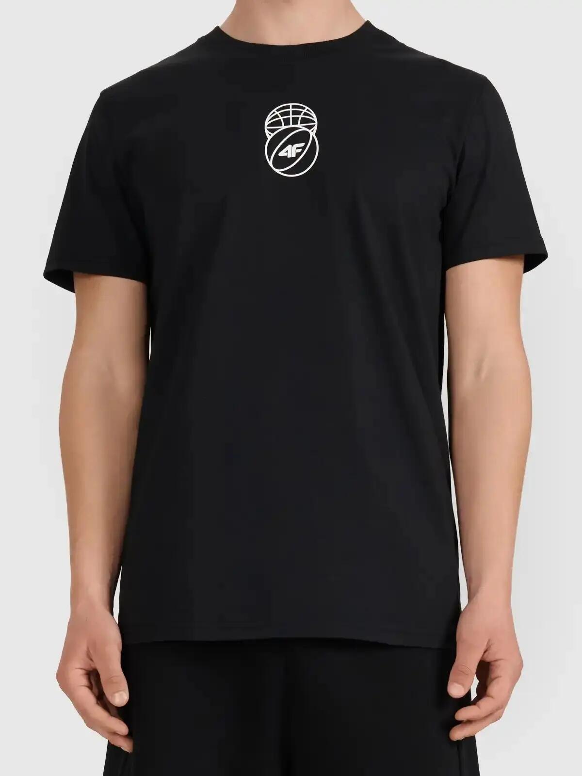 T-SHIRT MĘSKI 4F KOSZULKA SPORTOWA Z NADRUKIEM 1 BAWEŁNA  M3328 SS26 3/6