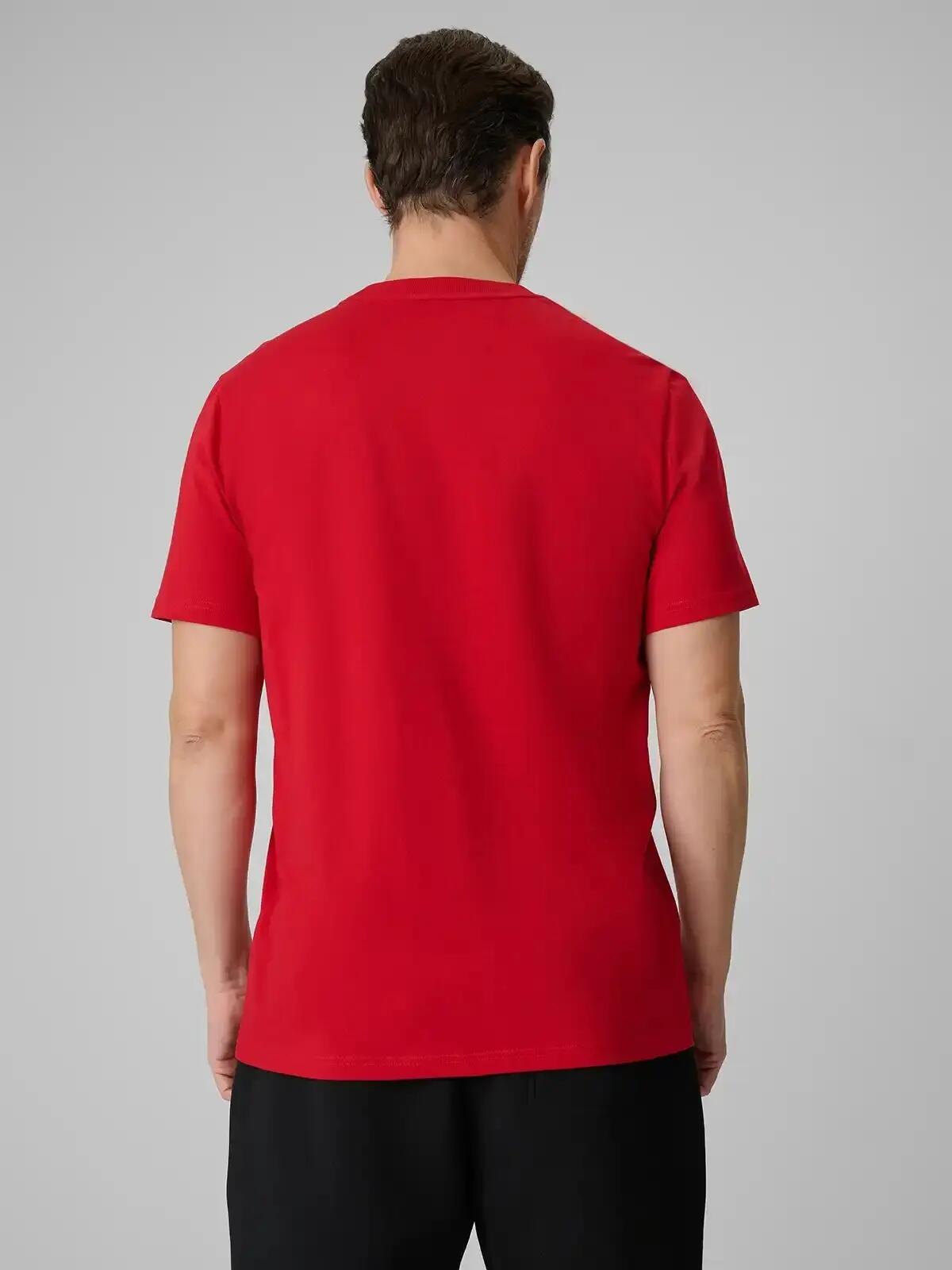 T-SHIRT MĘSKI 4F KOSZULKA SPORTOWA Z NADRUKIEM BAWEŁNIANA  M3326 SS26 8/12