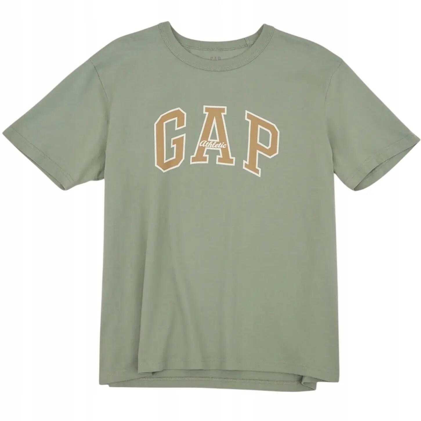 T-SHIRT MĘSKI KOSZULKA 1 BAWEŁNA GAP ATHLETIC OLIWKOWY 6/8