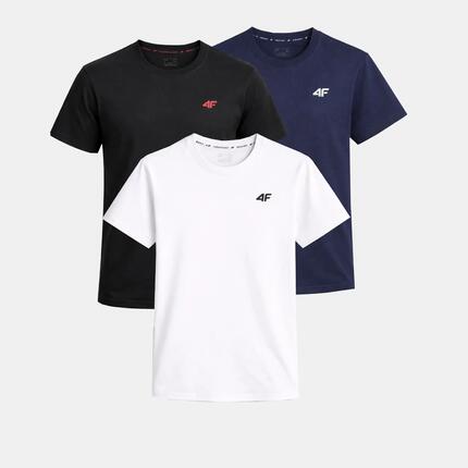 ZESTAW KOSZULEK MĘSKICH 4F KOMPLET 3 SZTUKI T-SHIRT L TTSHM3341