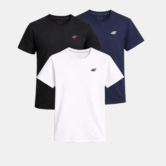 ZESTAW KOSZULEK MĘSKICH 4F KOMPLET 3 SZTUKI T-SHIRT L TTSHM3341