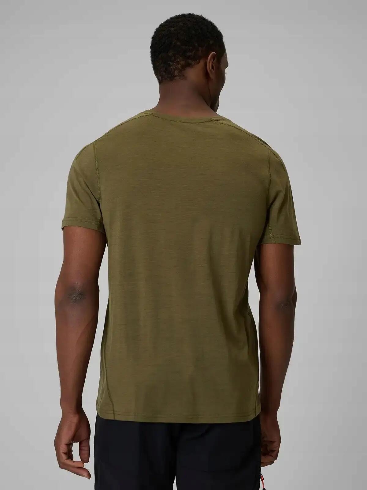 KOSZULKA TREKKINGOWA 4F T-SHIRT MĘSKI WEŁNIANY SZYBKOSCHNĄCY  M1798 SS26 3/8