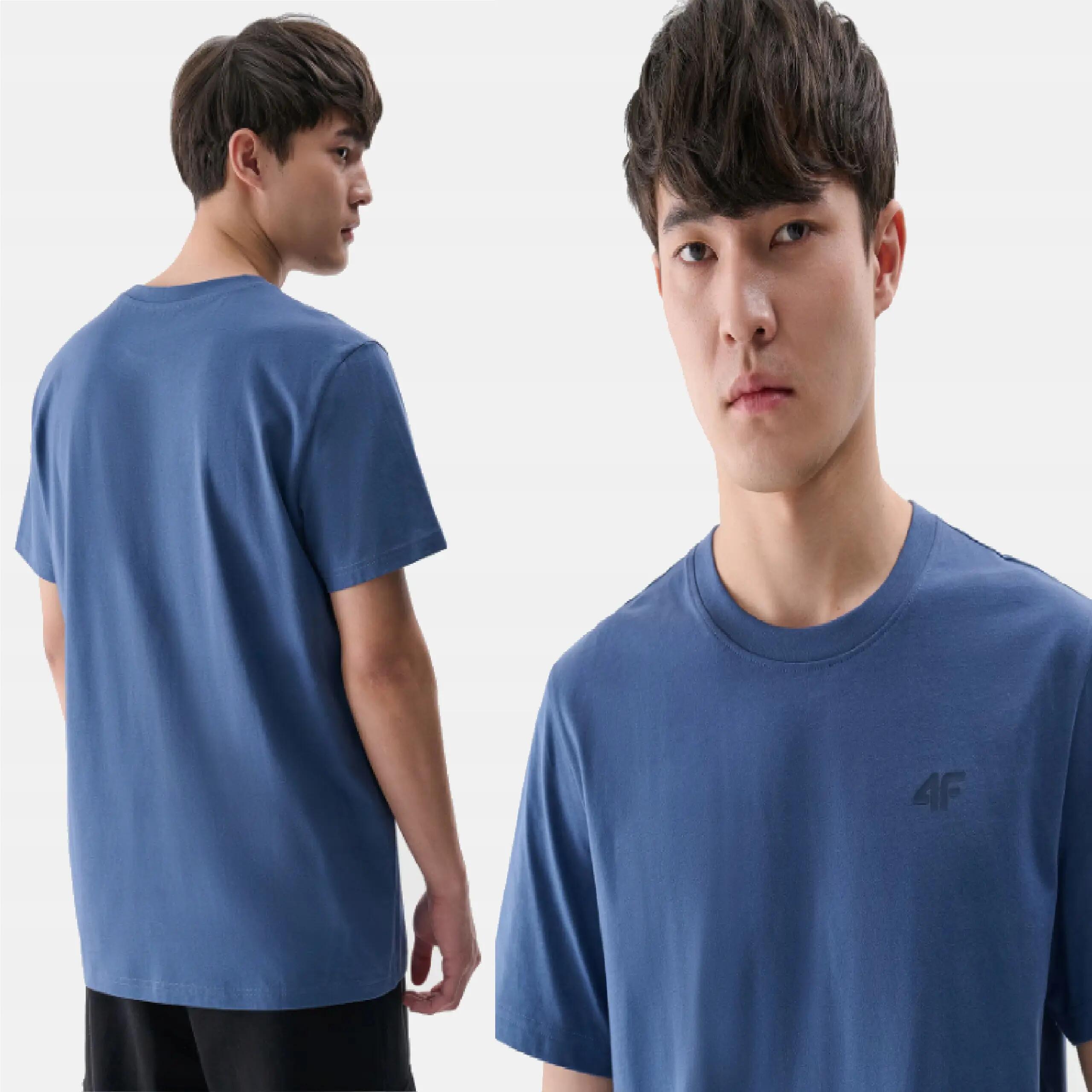 T-SHIRT MĘSKI 4F KOSZULKA BAWEŁNIANA SPORTOWA  TTSHM2256 5/6